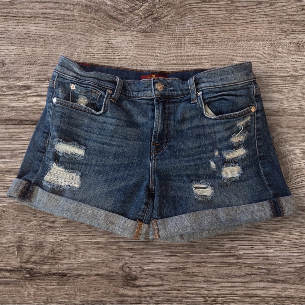 7 FOR ALL MANKIND Relaxed Mid Roll Short AU5121067 Plaza Destroy 27 - Picture 2 of 13